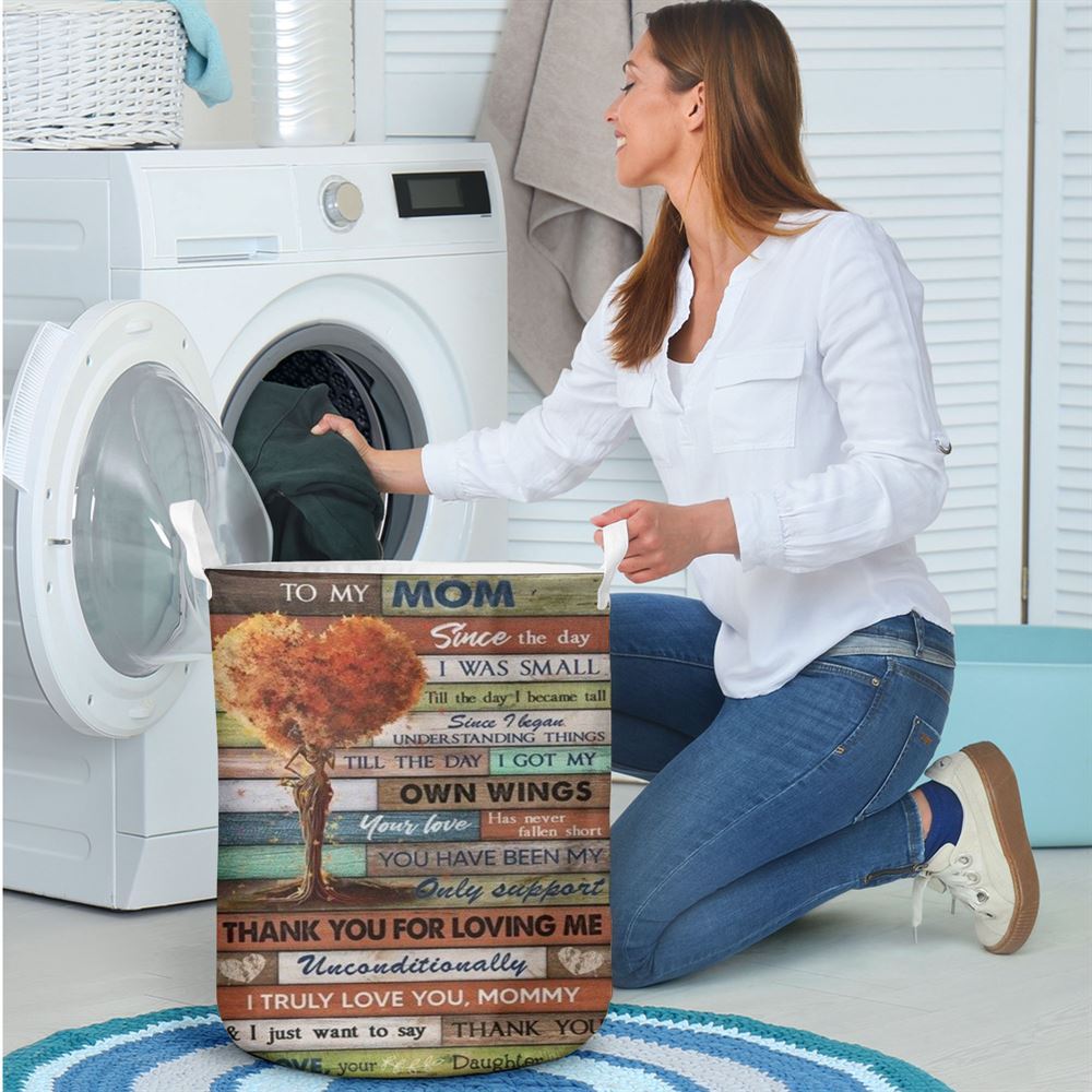 Mother's Day Laundry Basket, Since The Day I Was Small Mother's Day Laundry Basket, Mother's Day Gift, Storage Basket For Mom
