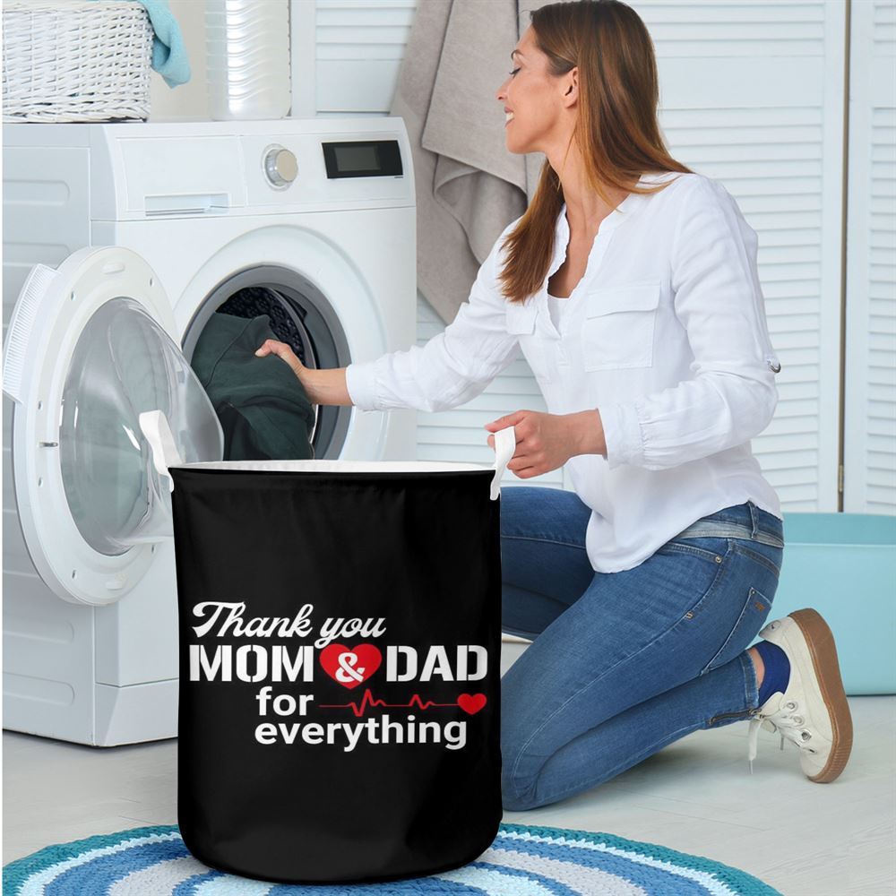 Mother's Day Laundry Basket, Sn Mom And Dad Parents Day Laundry Basket, Mother's Day Gift, Storage Basket For Mom