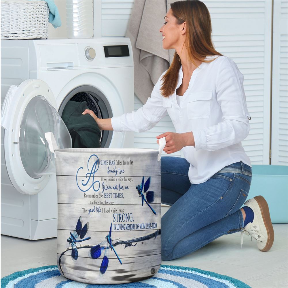 Mother's Day Laundry Basket, Strong In Loving Memory Of Mom Laundry Basket, Mother's Day Gift, Storage Basket For Mom