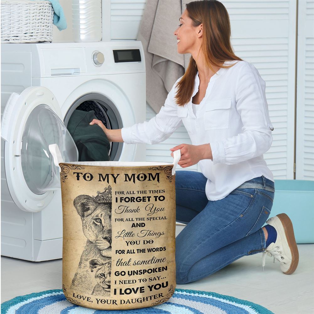 Mother's Day Laundry Basket, Thank You Mom Laundry Basket, Mother's Day Gift, Storage Basket For Mom
