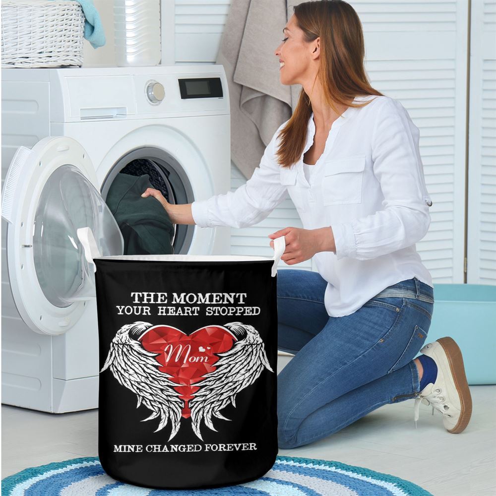 Mother's Day Laundry Basket, The Moment Your Heart Stopped Laundry Basket, Mother's Day Gift, Storage Basket For Mom