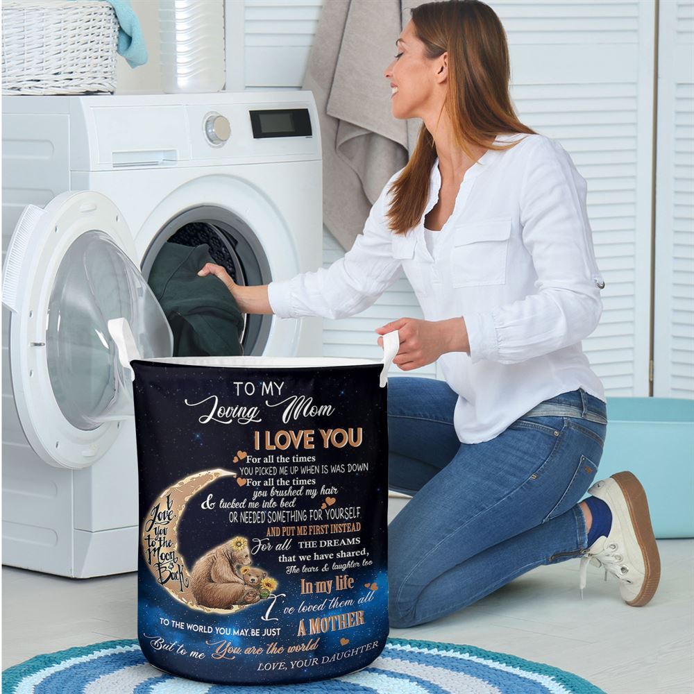Mother's Day Laundry Basket, To Me You'Re The World How To Say Thank You To Mom, Mother's Day Gift, Storage Basket For Mom