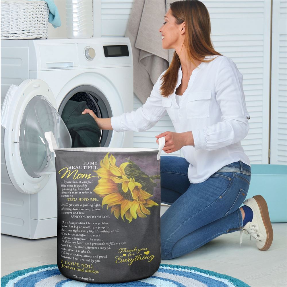 Mother's Day Laundry Basket, To My Beautiful Mom Premium Laundry Basket, Mother's Day Gift, Storage Basket For Mom
