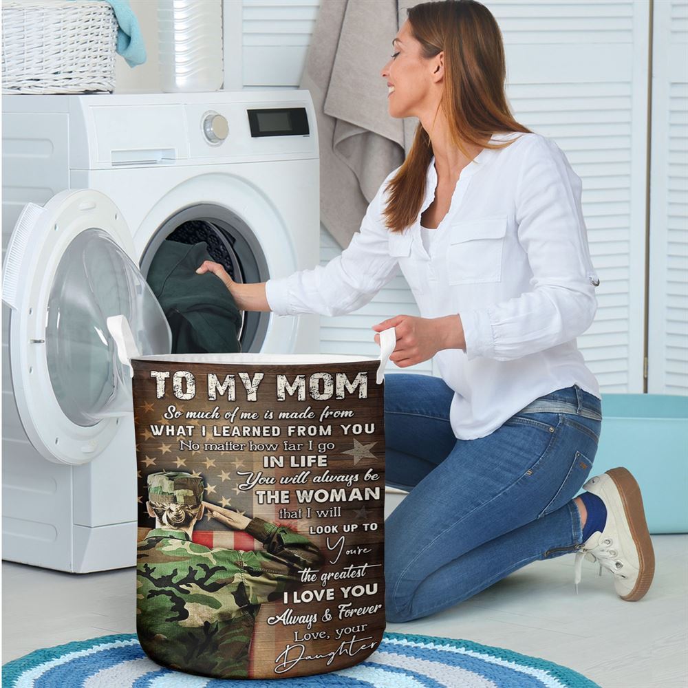 Mother's Day Laundry Basket, To My Mom I Love You Always And Forever Portrait Laundry Basket, Mother's Day Gift, Storage Basket For Mom