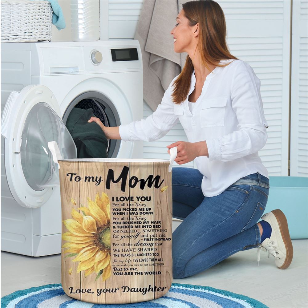 Mother's Day Laundry Basket, To My Mom I Love You For All The Time Mother's Day 1 Laundry Basket, Mother's Day Gift, Storage Basket For Mom