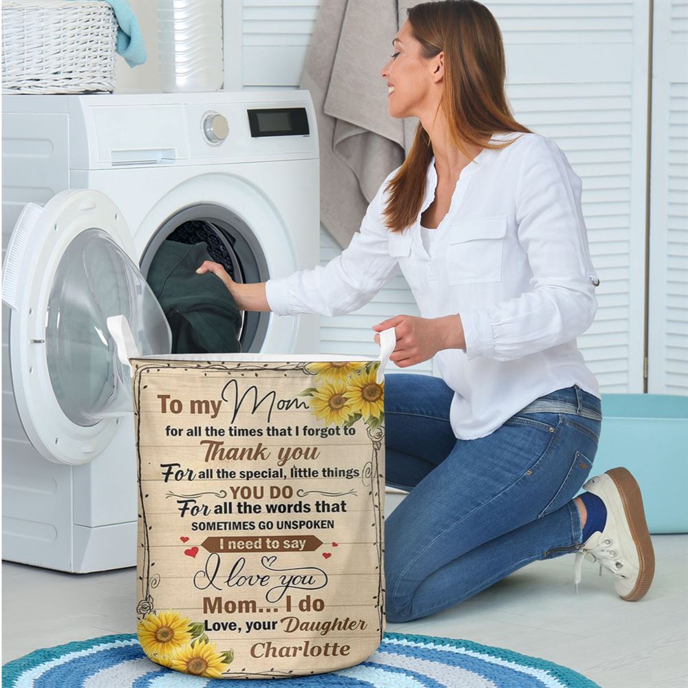 Mother's Day Laundry Basket, To My Mom I Love You Mother's Day Laundry Basket, Mother's Day Gift, Storage Basket For Mom