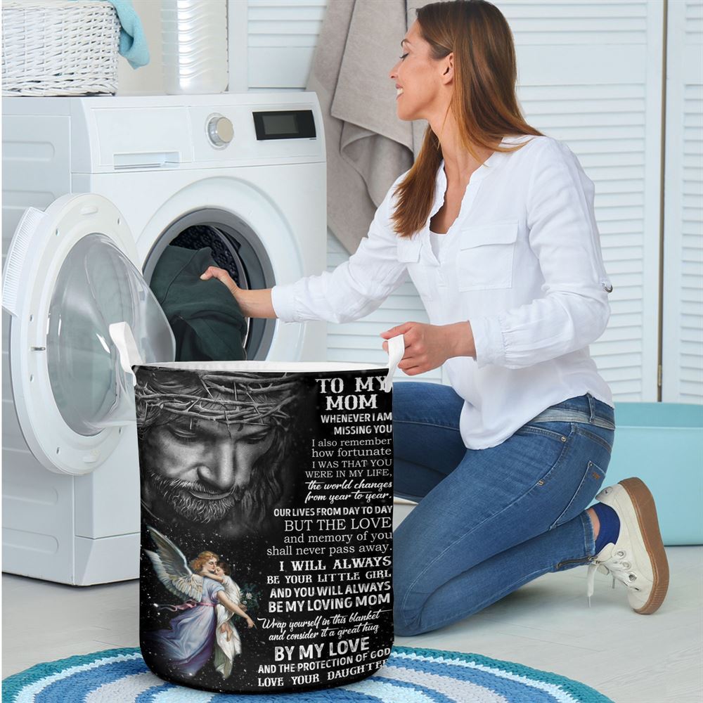 Mother's Day Laundry Basket, To My Mom Iam Missing You Laundry Basket, Mother's Day Gift, Storage Basket For Mom