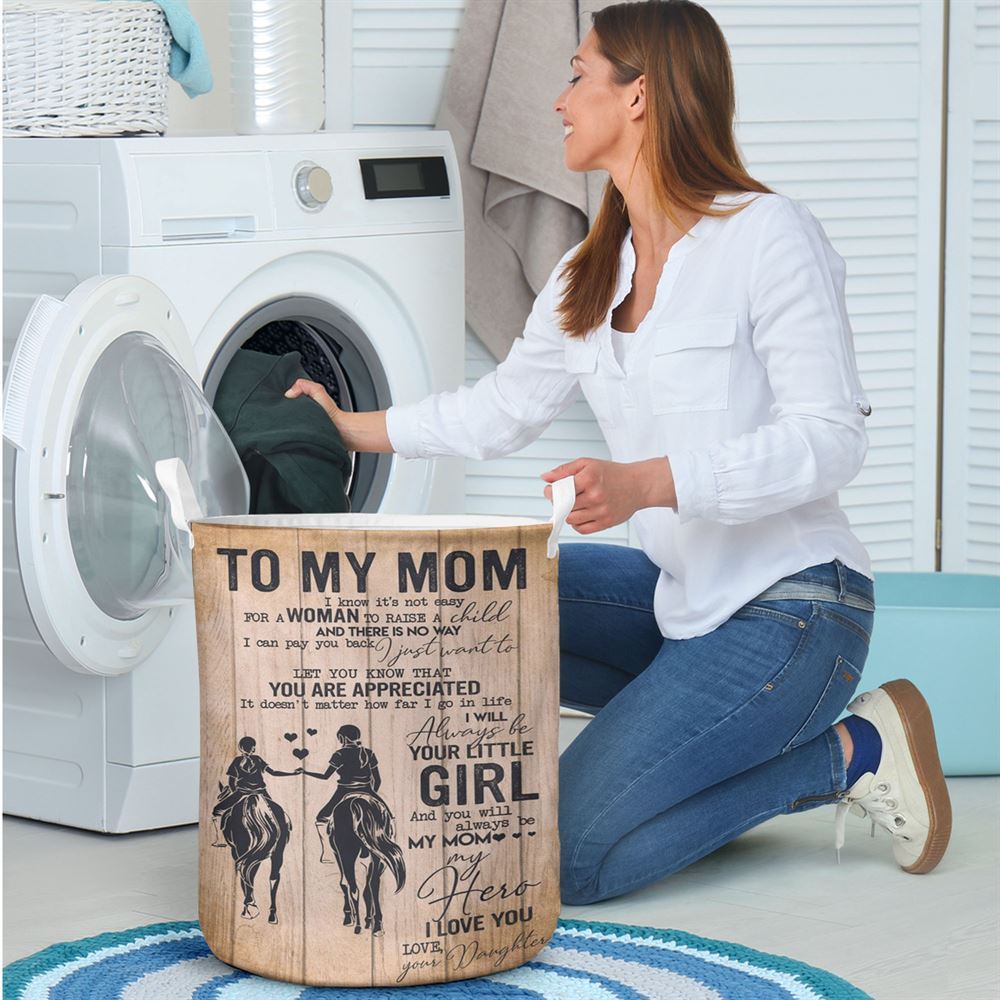 Mother's Day Laundry Basket, To My Mom Love From Daughter Mother's Day 1 Laundry Basket, Mother's Day Gift, Storage Basket For Mom