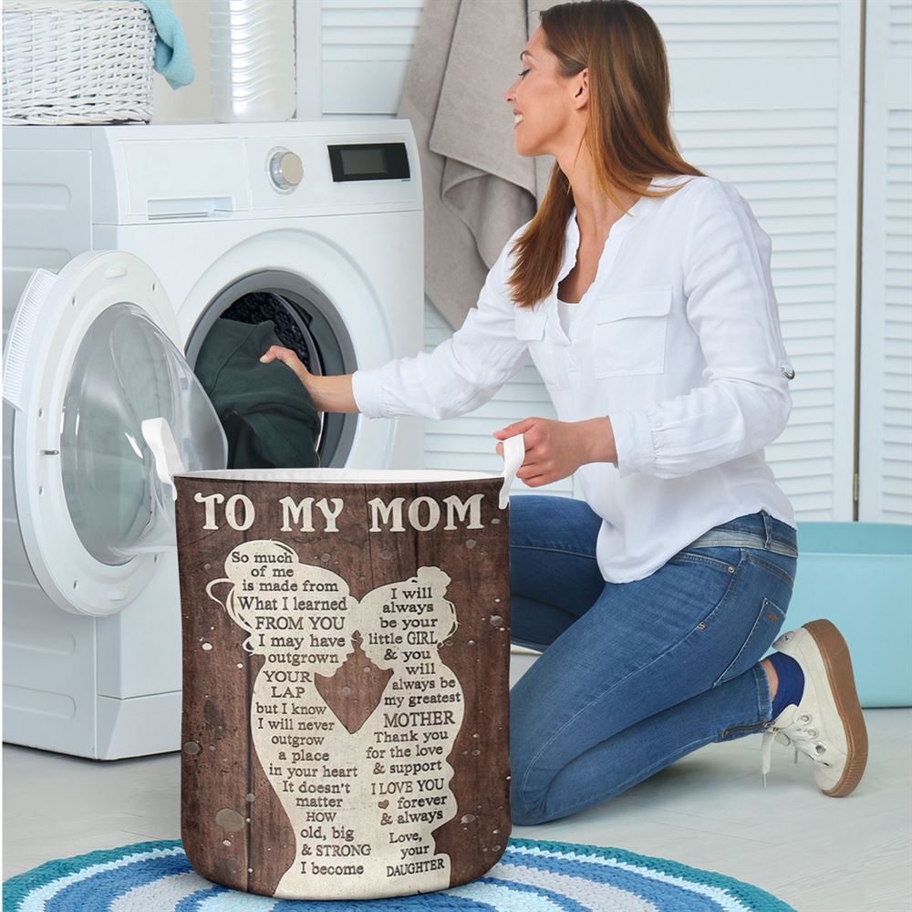 Mother's Day Laundry Basket, To My Mom Love From Daughter Mother's Day Laundry Basket, Mother's Day Gift, Storage Basket For Mom