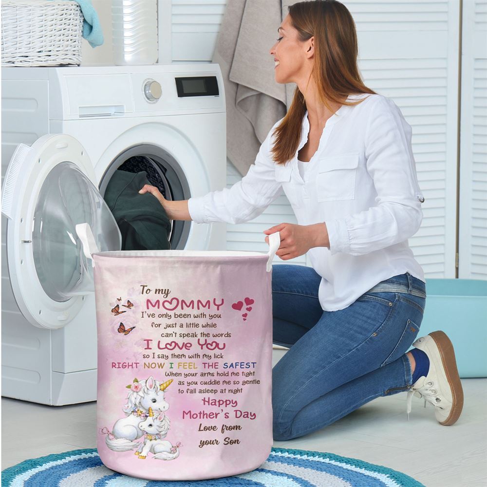 Mother's Day Laundry Basket, To My Mommy Happy Mother'S Day Laundry Basket, Mother's Day Gift, Storage Basket For Mom