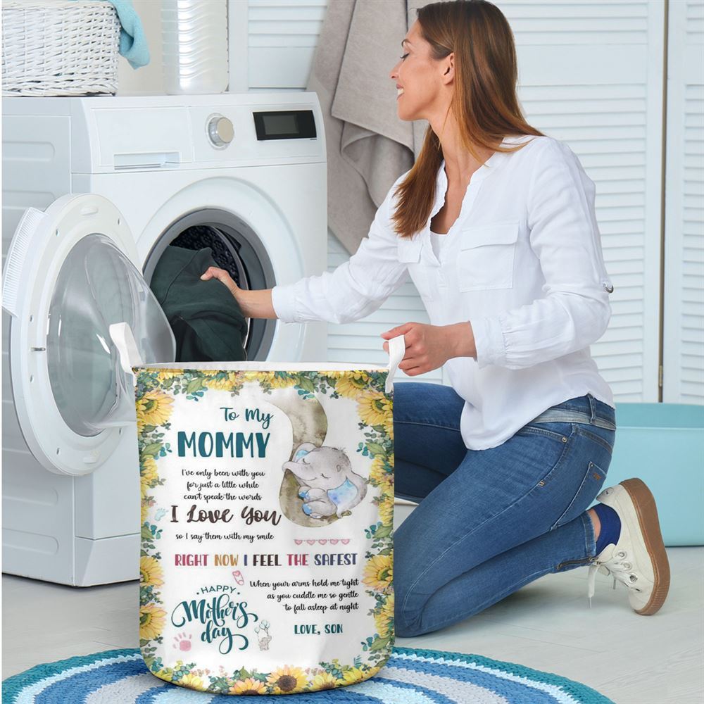 Mother's Day Laundry Basket, To My Mommy I Love You Laundry Basket, Mother's Day Gift, Storage Basket For Mom