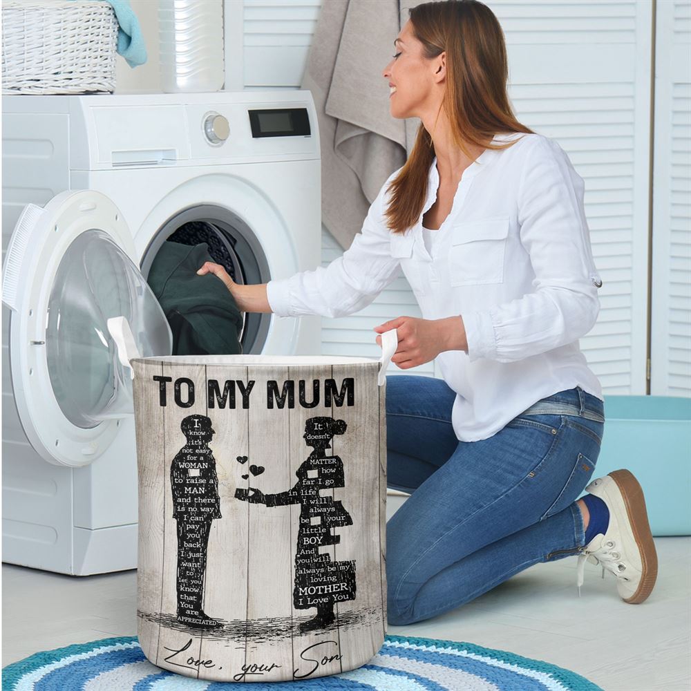 Mother's Day Laundry Basket, To My Mum Laundry Basket, Mother's Day Gift, Storage Basket For Mom