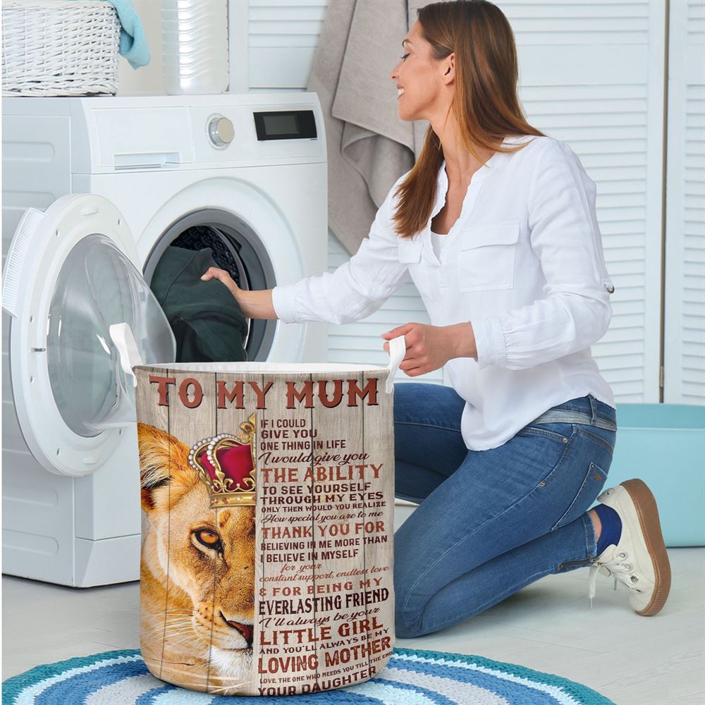 Mother's Day Laundry Basket, To My Mum Lion Laundry Basket Laundry Basket, Mother's Day Gift, Storage Basket For Mom