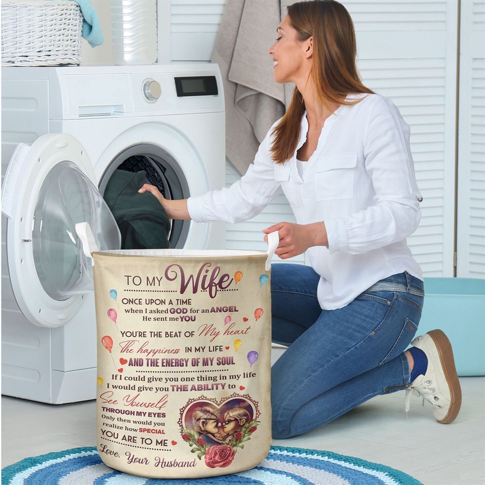 Mother's Day Laundry Basket, To My Wife Laundry Basket, Mother's Day Gift, Storage Basket For Mom