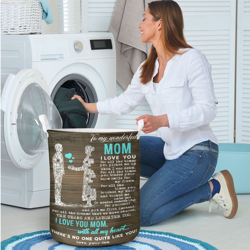 Mother's Day Laundry Basket, To My Wonderful Laundry Basket, Mother's Day Gift, Storage Basket For Mom