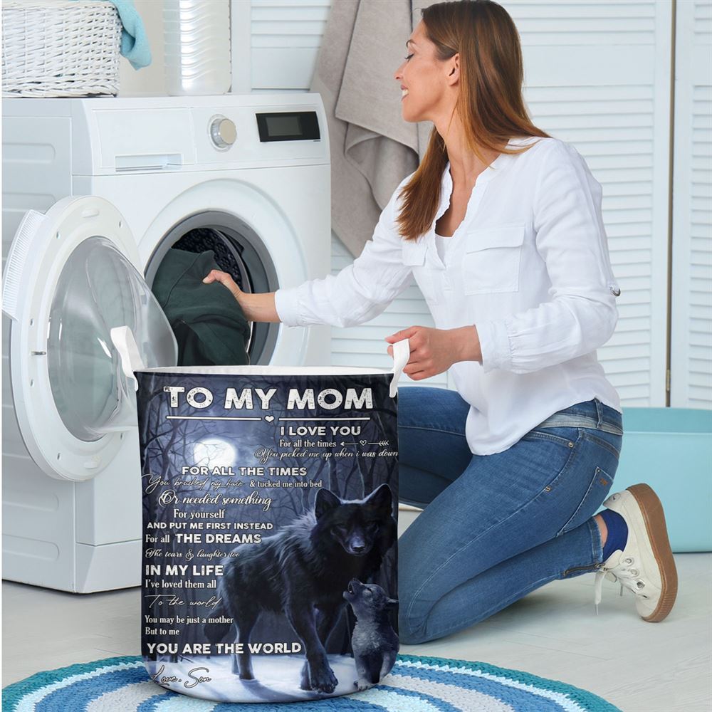 Mother's Day Laundry Basket, To The World You Maybe Just A Mother Laundry Basket, Mother's Day Gift, Storage Basket For Mom