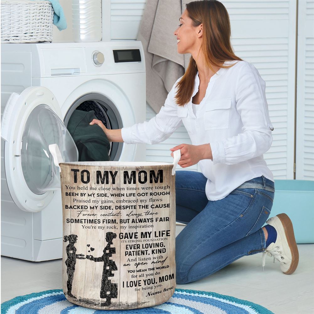 Mother's Day Laundry Basket, You Held Me From Daughter Laundry Basket, Mother's Day Gift, Storage Basket For Mom