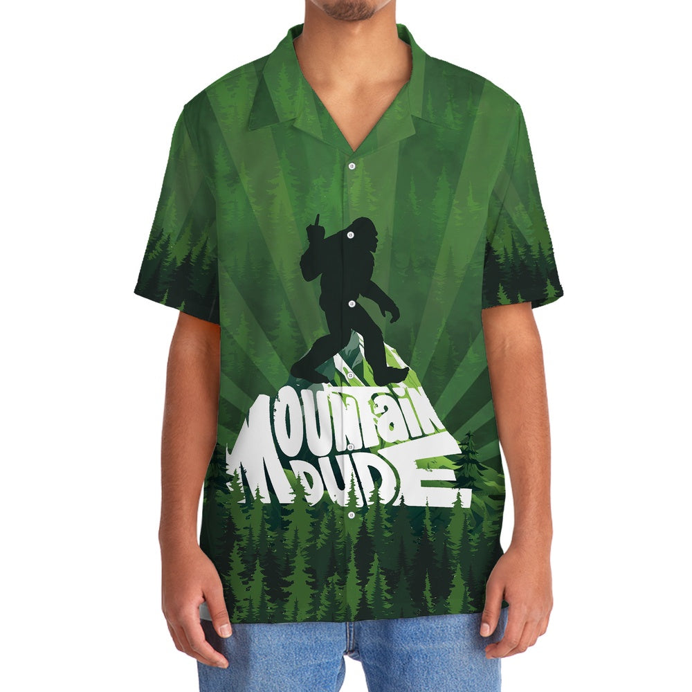 Mountain Bigfoot Hawaiian Shirt, Funny Hawaiian Shirt, Cool Hawaiian Shirts, Best Hawaiian Shirts