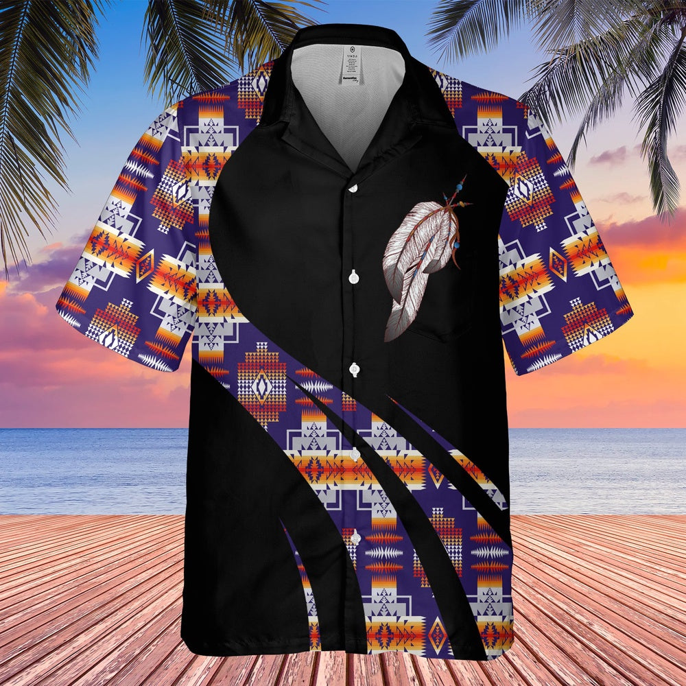 Native American Hawaiian Shirt, Dreamy Feather Add A Touch Of Romance To Life Hawaiian Shirt, Native Pattern Shirt