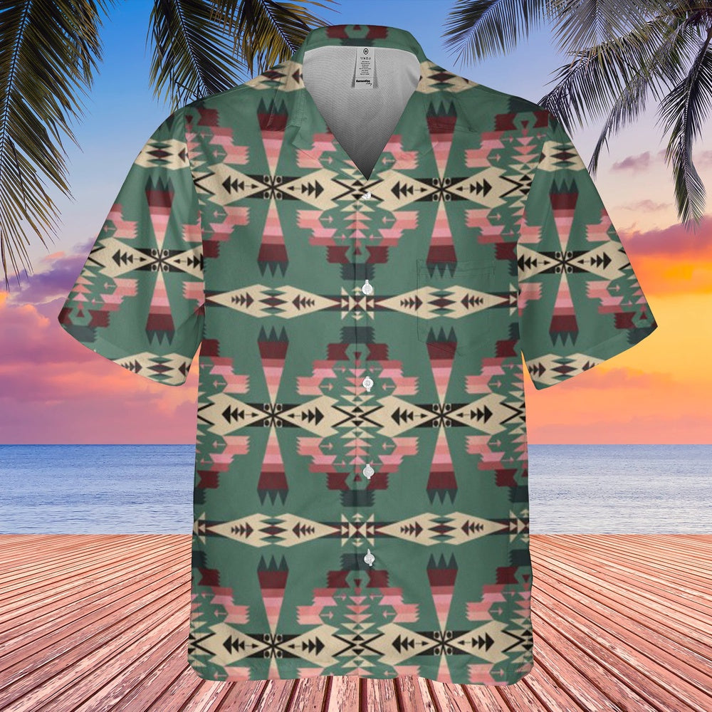 Native American Hawaiian Shirt, Duality Prism Hawaiian Shirt, Native Pattern Shirt