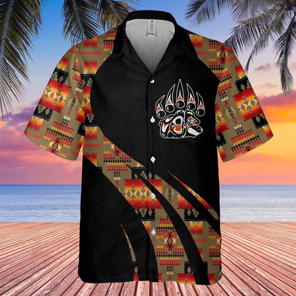 Native American Hawaiian Shirt, Family Bear Hawaiian Shirt, Native Pattern Shirt