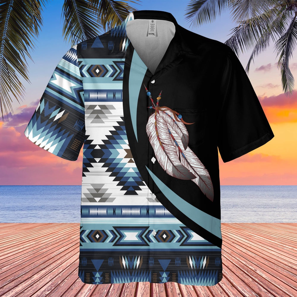 Native American Hawaiian Shirt, Feather For Family Bring Joy To Every Member Hawaiian Shirt, Native Pattern Shirt