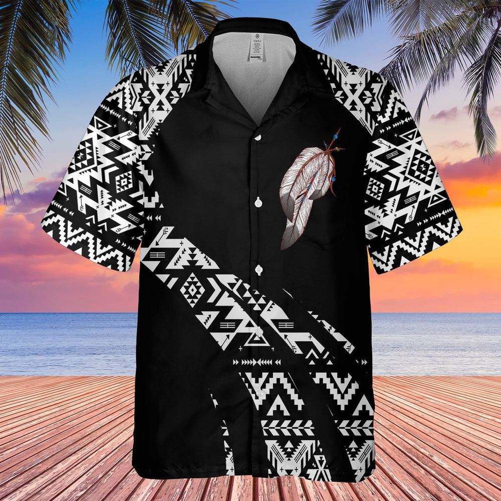Native American Hawaiian Shirt, Feather For Sports Dynamic And Healthy Hawaiian Shirt, Native Pattern Shirt
