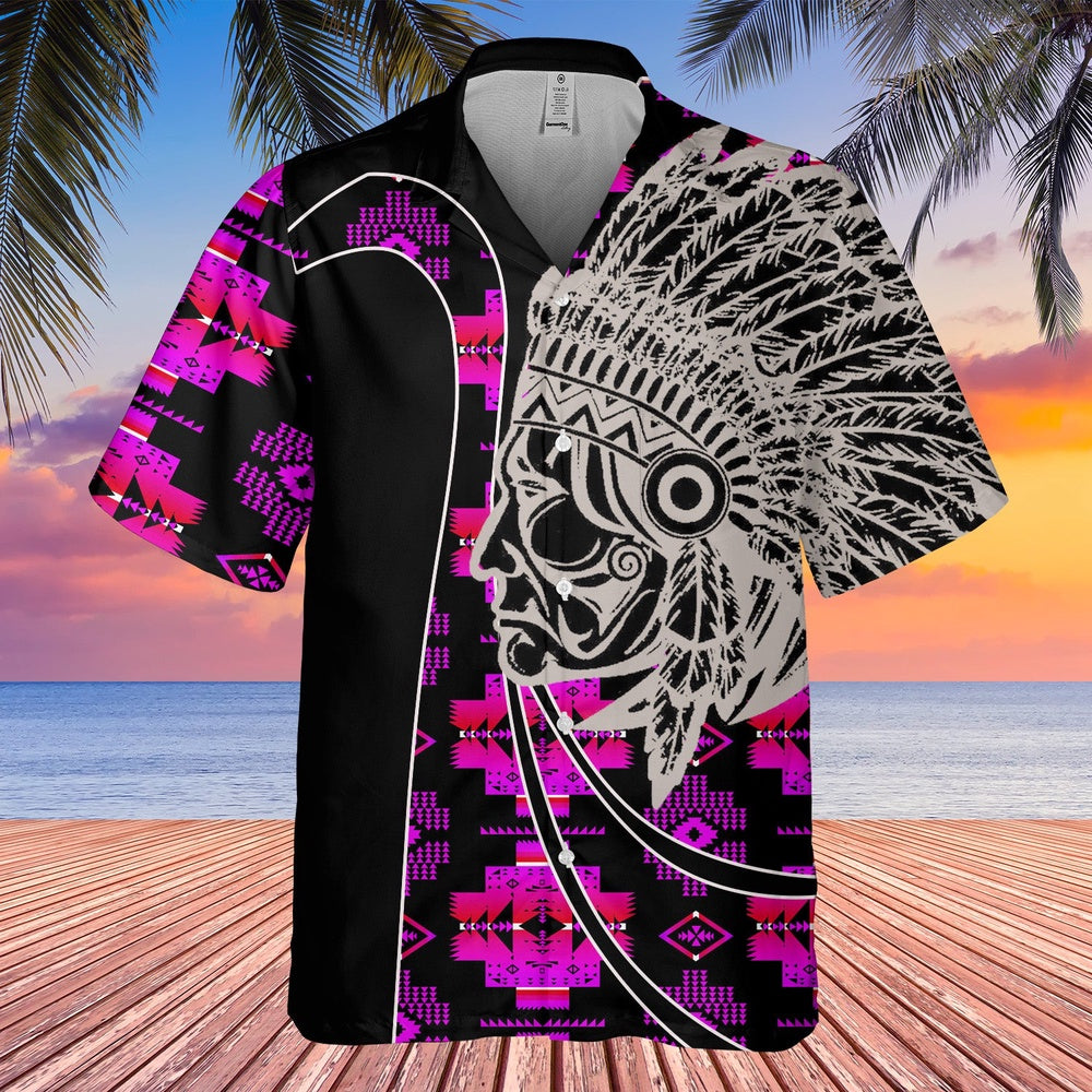 Native American Hawaiian Shirt, Flame Of Love Hawaiian Shirt, Native American Chief Shirt, Native Pattern Shirt