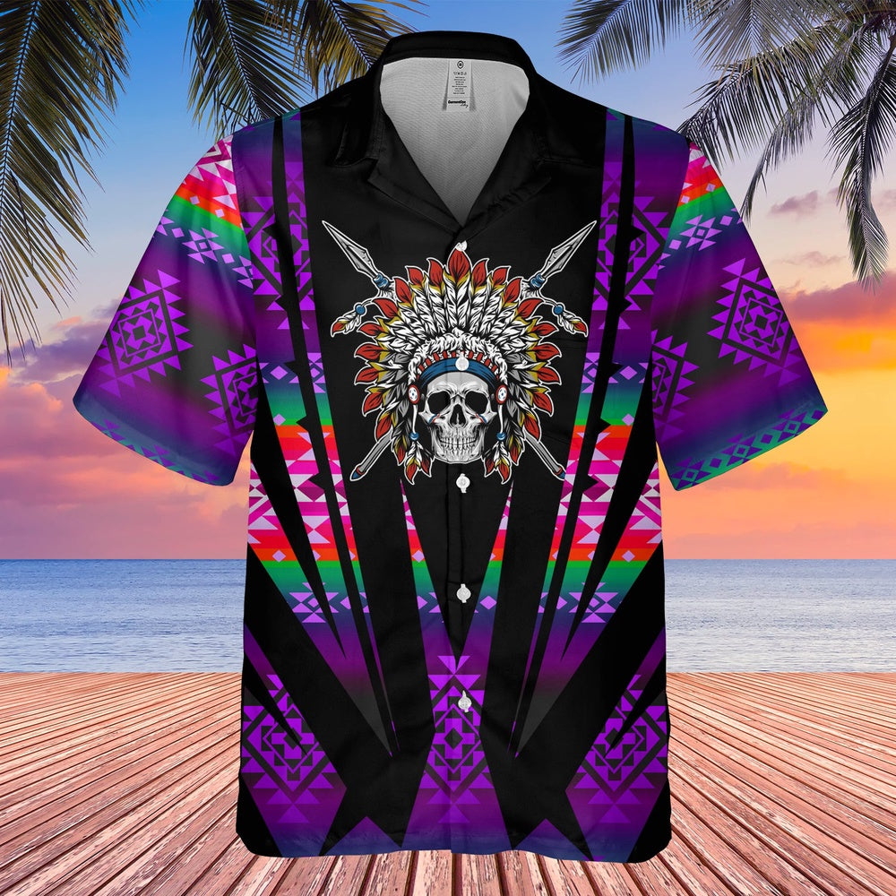 Native American Hawaiian Shirt, Knight Of The Dark Hawaiian Shirt, Native American Chief Shirt, Native Pattern Shirt
