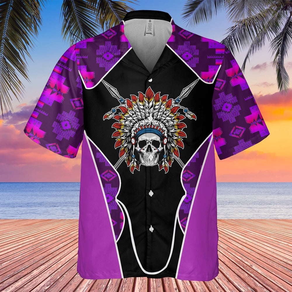 Native American Hawaiian Shirt, Knight Of The Moonlight Hawaiian Shirt, Native American Chief Shirt, Native Pattern Shirt