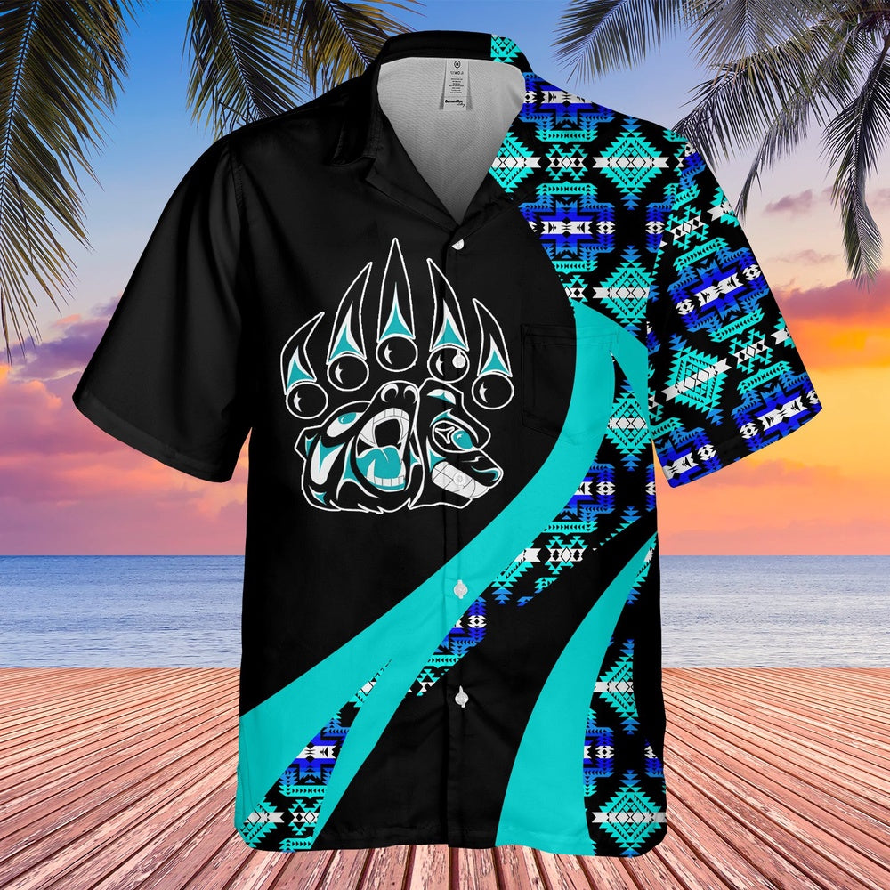 Native American Hawaiian Shirt, Live Wild And Free Hawaiian Shirt, Native Pattern Shirt