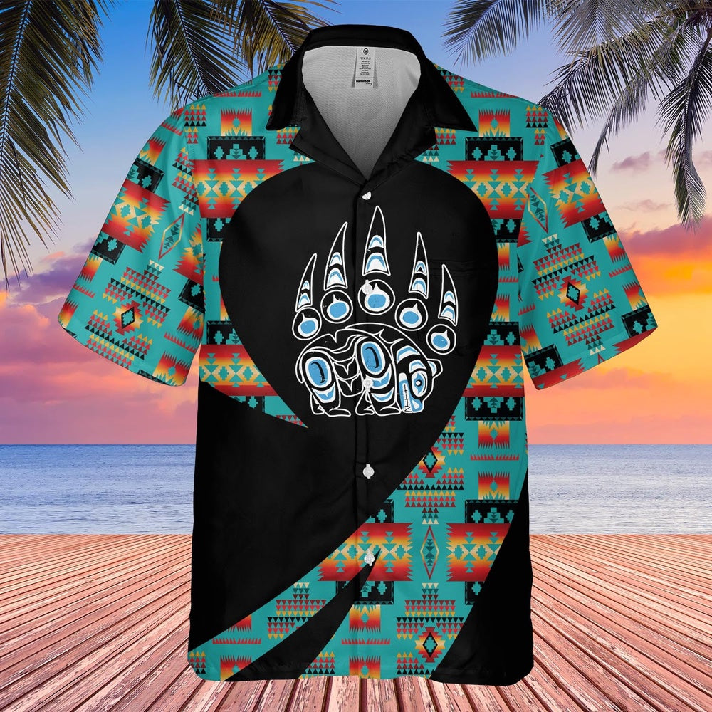 Native American Hawaiian Shirt, Positive Energy Hawaiian Shirt, Native Pattern Shirt
