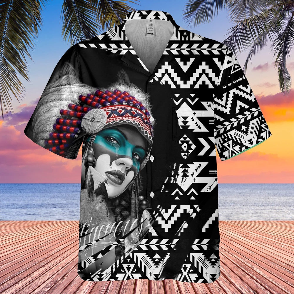 Native American Hawaiian Shirt, Warrior'S Call Hawaiian Shirt, Native American Chief Shirt, Native Pattern Shirt