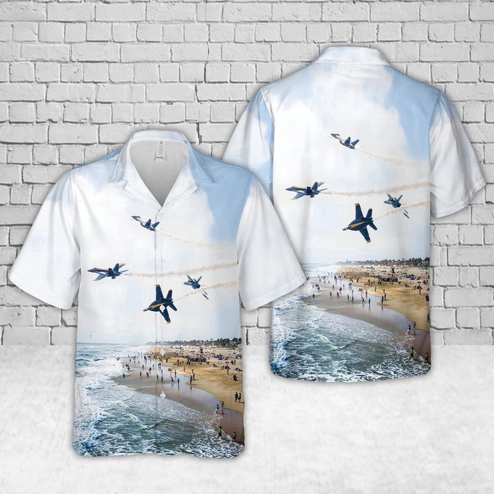 Navy Hawaiian Shirt, Us Navy Blue Angels Hawaiian Shirts, Navy Shirts Mens