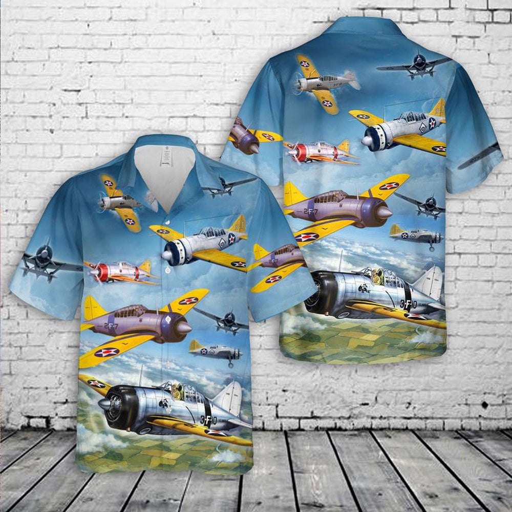 Navy Hawaiian Shirt, Us Navy Brewster F2A Buffalo Hawaiian Shirt, Navy Shirts Mens