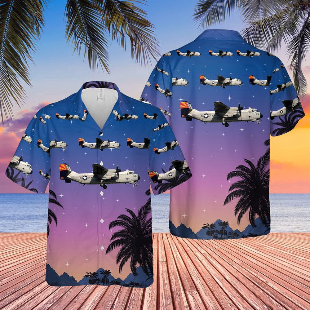 Navy Hawaiian Shirt, Us Navy C-2A Greyhound Vrc-40 Rawhides Hawaiian Shirt, Navy Shirts Mens