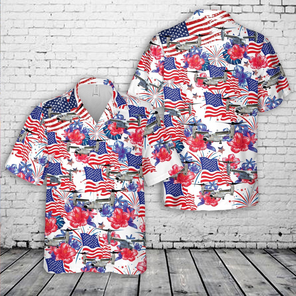 Navy Hawaiian Shirt, Us Navy Cmv-22B Logistics Aircraft, 4Th Of July Hawaiian Shirt, Navy Shirts Mens