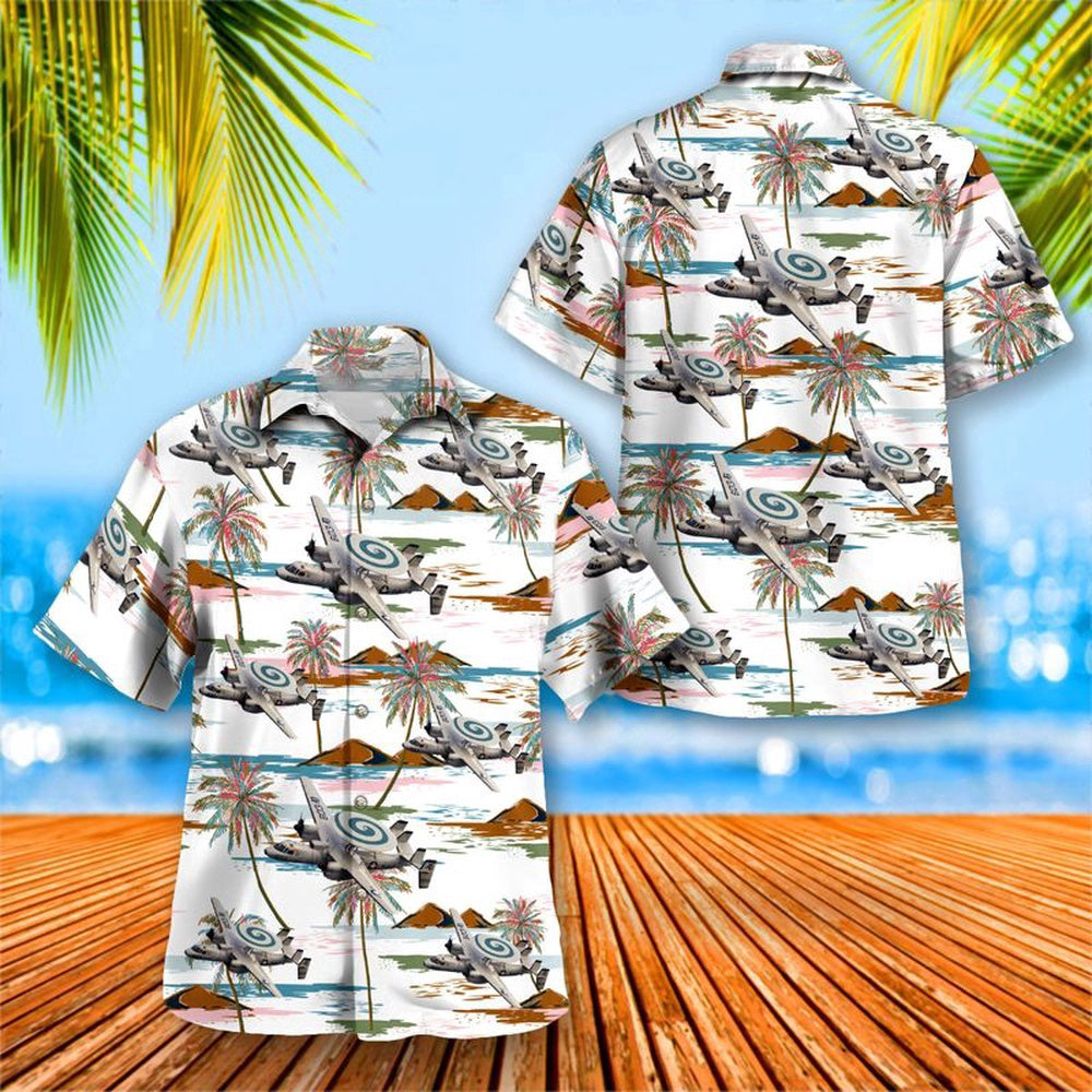 Navy Hawaiian Shirt, Us Navy E-2C Scewtops Hawaiian Shirt, Navy Shirts Mens