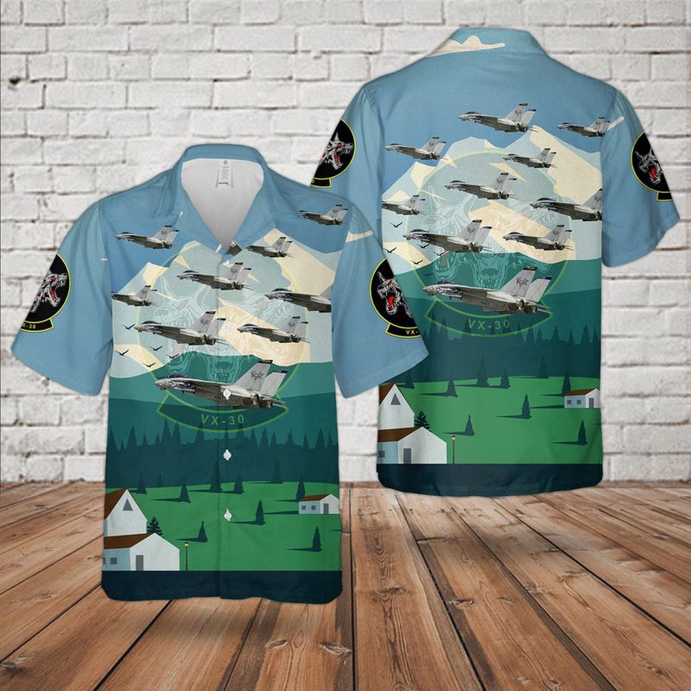 Navy Hawaiian Shirt, Us Navy F-14A Tomcat 158623 Of Vx-30 Bloodhounds Hawaiian Shirt, Navy Shirts Mens