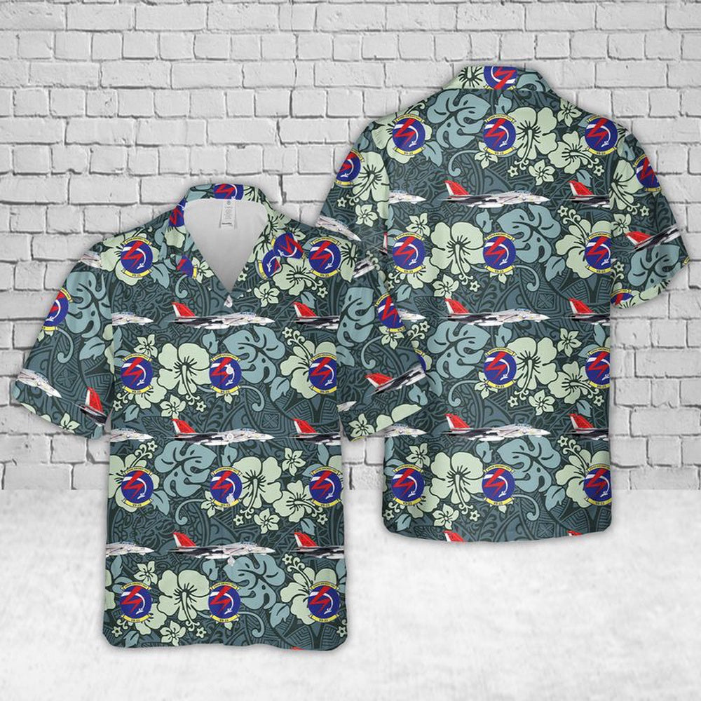 Navy Hawaiian Shirt, Us Navy F-14 Tomcat Of Vx-23 Salty Dogs Hawaiian Shirt, Navy Shirts Mens