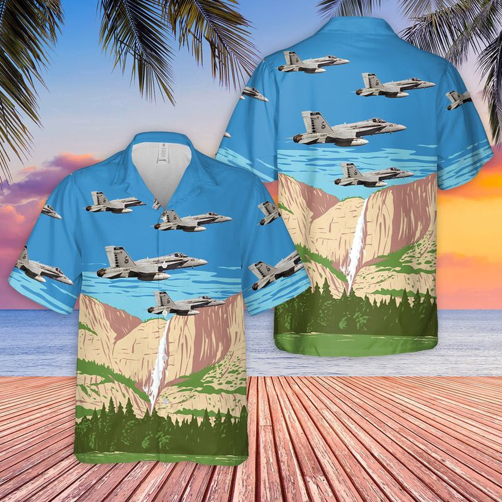 Navy Hawaiian Shirt, Us Navy F-A-18C Of Vfa-86 Sidewinders Hawaiian Shirt, Navy Shirts Mens