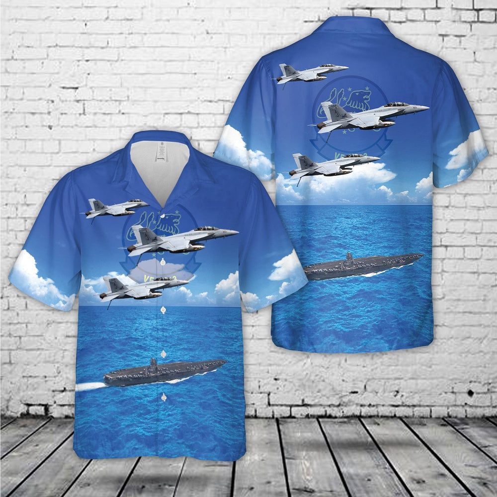 Navy Hawaiian Shirt, Us Navy Fa-18F Of Vfa-213 Blacklions Hawaiian Shirt, Navy Shirts Mens