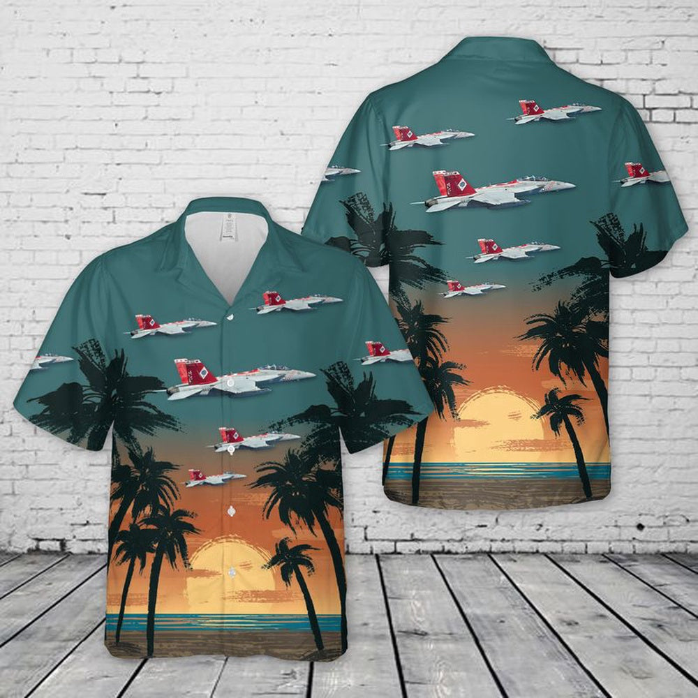 Navy Hawaiian Shirt, Us Navy Fa-18F Super Hornet Of Vfa-102 Hawaiian Shirt, Navy Shirts Mens