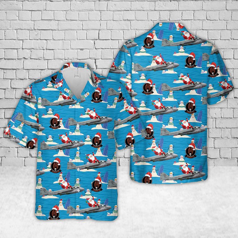 Navy Hawaiian Shirt, Us Navy Grumman A-6 Intruder Of Va-304 Christmas Hawaiian Shirt, Navy Shirts Mens