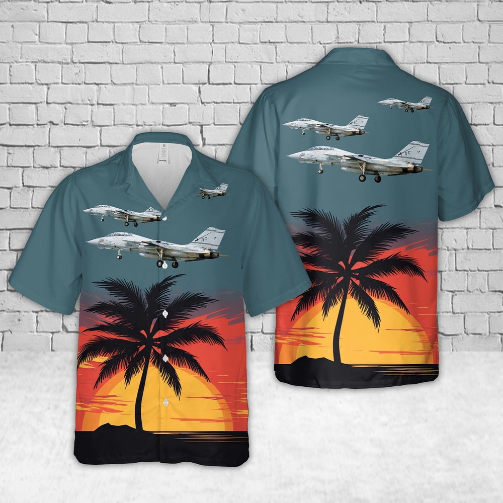 Navy Hawaiian Shirt, Us Navy Grumman F-14B Tomcat Vf-32 Swordsmen 162692 Ac-102 (Cn 538) Hawaiian Shirt, Navy Shirts Mens