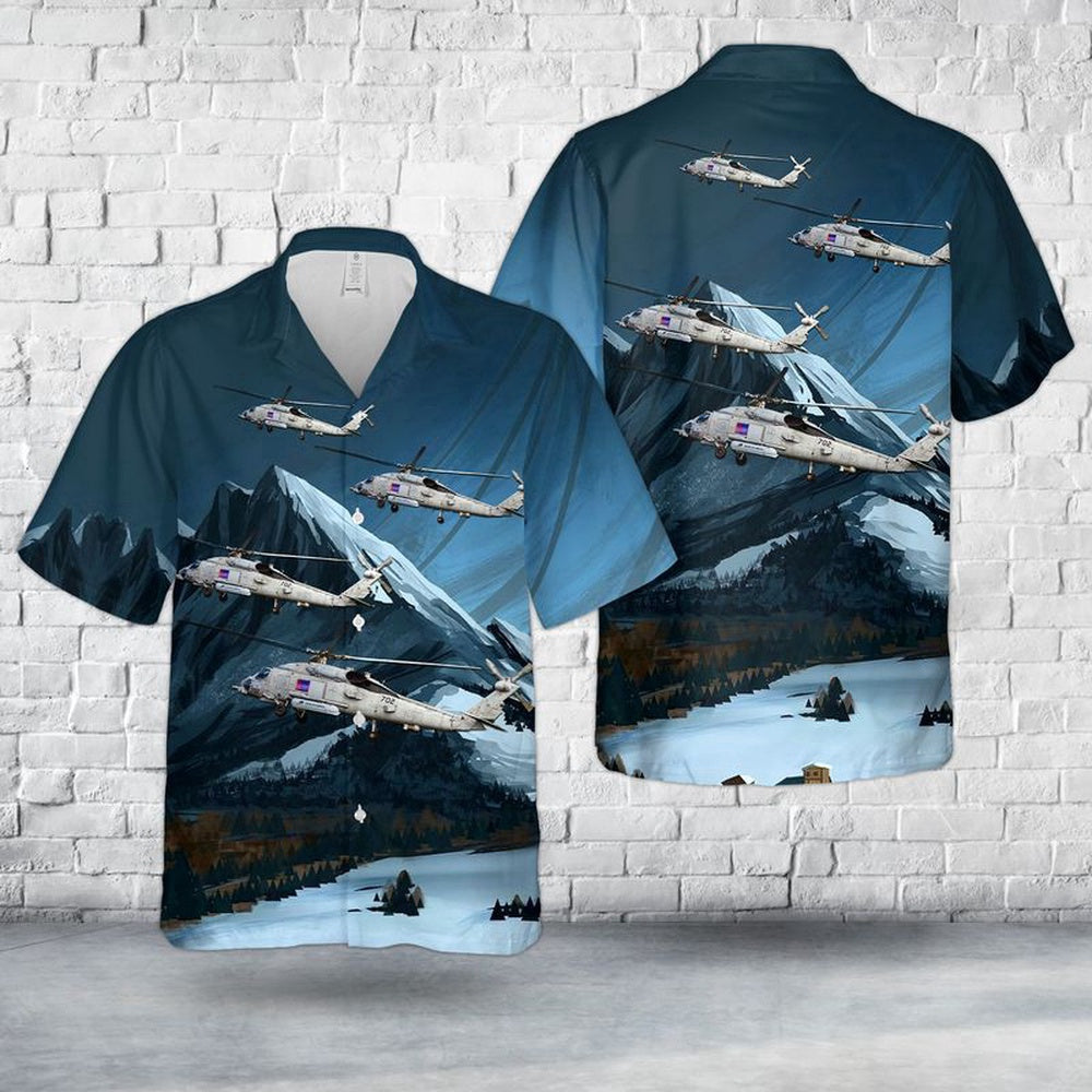 Navy Hawaiian Shirt, Us Navy Hsm-77 Saberhawks Mh-60R Seahawk Hawaiian Shirt, Navy Shirts Mens