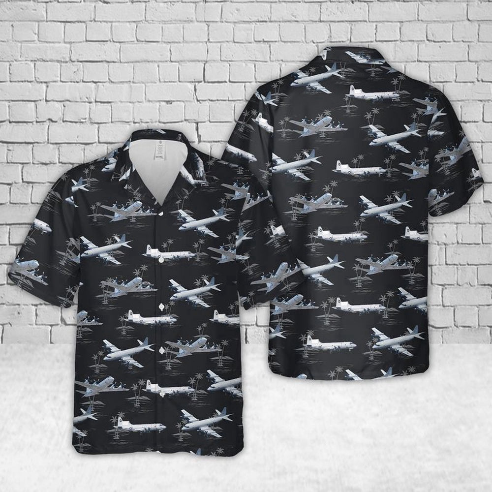 Navy Hawaiian Shirt, Us Navy Lockheed P-3C Orion Hawaiian Shirt, Navy Shirts Mens
