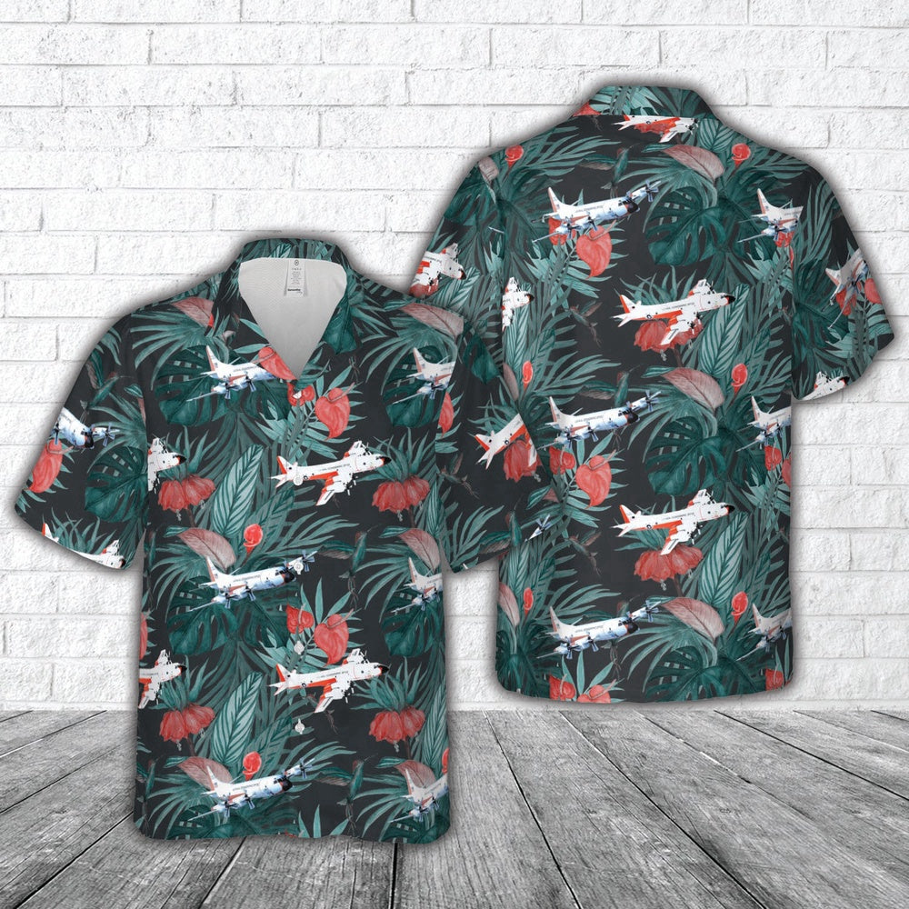 Navy Hawaiian Shirt, Us Navy Lockheed P-3D Orion 150500 Hawaiian Shirt, Navy Shirts Mens