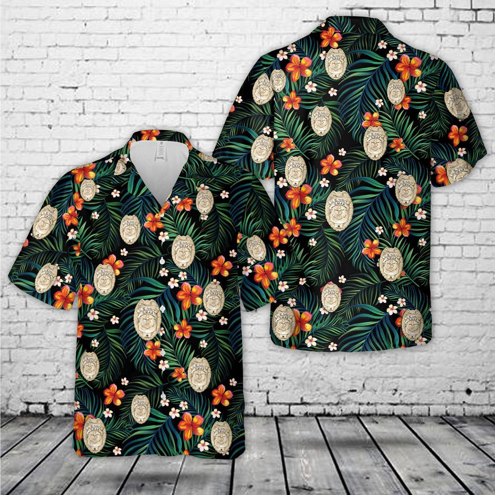 Navy Hawaiian Shirt, Us Navy Master At Arms Rating Badge Hawaiian Shirt, Navy Shirts Mens