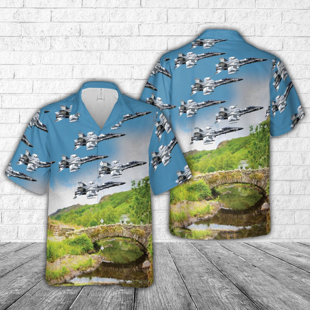 Navy Hawaiian Shirt, Us Navy Mcdonnell Douglas F A-18A+ Hornet Hawaiian Shirt, Navy Shirts Mens